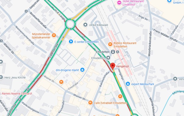Kartenausschnitt Hengeloplatz Emsdetten