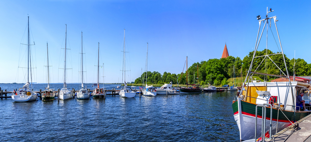 Yachthafen auf der Insel Poel in der Wismarer Bucht, Deutschland