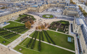 Luftaufnahme des Louvre-Museums in Paris