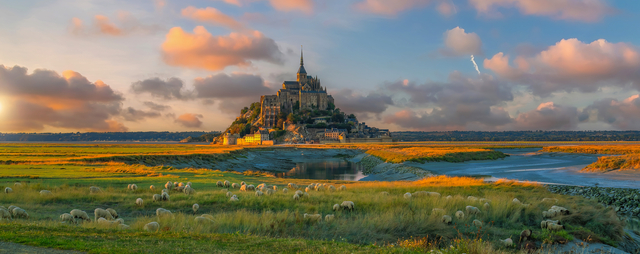 Mont Saint-Michel in der Normandie, Frankreich