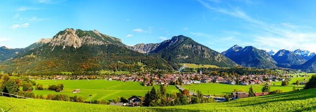 Panoramablick auf Oberstdorf im Allgäu